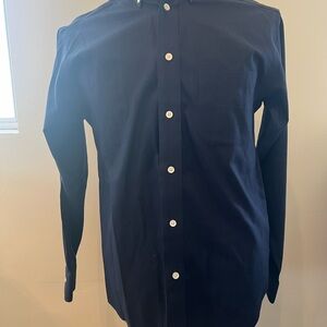Turnbury Men's Navy Blue Button-Up Shirt 100% size S  non-iron